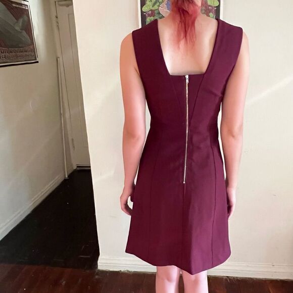 Elizabeth and James Charlie Bordeaux Burgundy Sleeveless Dress 0 XS $385 EUC - Picture 4 of 8